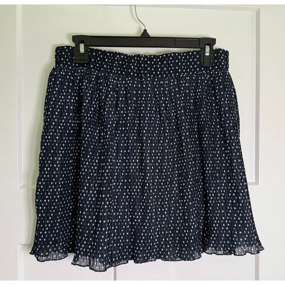 Pins and Needles Navy White Polka Dot Mini Skirt Size MEDIUM‎ - Picture 2 of 8